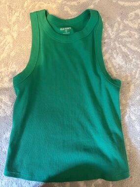 Old Navy Women's Green Ribbed Tank Top